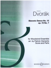 スラヴ舞曲・No.15・Op.72・No.7（アントニン・ドヴォルザーク） (木管八重奏)【Slavonic Dance No15 Op72/7】