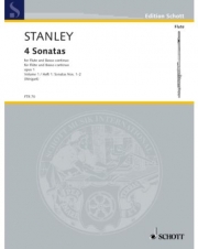 4つのソナタ・Op.1・Vol.1（ジョン・スタンリー）（フルート+ピアノ）【Four Sonatas, Op. 1 Volume 1】