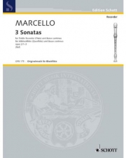 3つのソナタ・Vol.1 （ベネデット・マルチェッロ）（フルート+ピアノ）【3 Sonatas No. 1-3 Vol. 1】