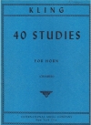 40の練習曲（ヘンリ・クリング）（ホルン）【40 Studies】