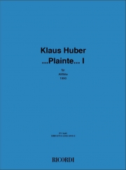Plainte... (クラウス・フーバー)（ヴィオラ）