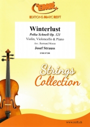 ポルカ「冬の愉しみ」（ヨーゼフ・シュトラウス）(弦楽二重奏+ピアノ)【Winterlust Polka Schnell Op. 121】