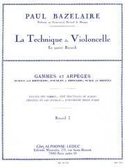 チェロ教本・スケールとアルペジオ・Vol.1 （ポール・バズレール）（チェロ+ピアノ）【Cello Method - Scales And Arpeggios, Volume 1】