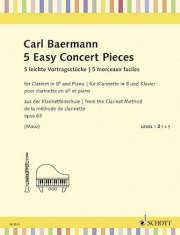 5つのやさしい演奏会用小品・Op.63（カール・ベールマン）（クラリネット+ピアノ）【5 Easy Concert Pieces, Op. 63】