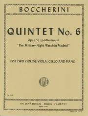 五重奏曲・No.6・Op.57（ルイジ・ボッケリーニ）（弦楽四重奏+ピアノ）【Quintet No. 6, Opus 57】