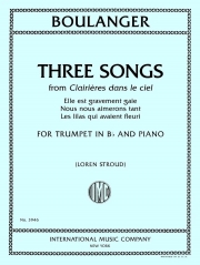 3つの歌（リリ・ブーランジェ）（トランペット+ピアノ）【Three Songs】
