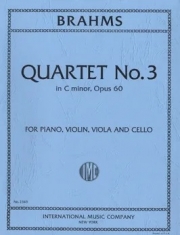 四重奏曲・ハ短調・Op.60・No.3  (ヨハネス・ブラームス)（弦楽三重奏+ピアノ）【Quartet No. 3 in C minor, Opus 60】
