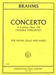 協奏曲・イ短調・Op.102  (ヨハネス・ブラームス)（弦楽二重奏+ピアノ）【Concerto in A minor op. 102】