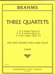 3つの四重奏曲  (ヨハネス・ブラームス)（弦楽四重奏）【Three Quartets】