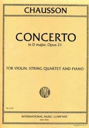 協奏曲・ニ長調・Op.21  (エルネスト・ショーソン)（弦楽五重奏+ピアノ）【Concerto D major op. 21】