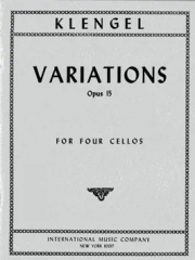 変奏曲・Op.15（ユリウス・クレンゲル）（チェロ四重奏）【Variations op. 15】