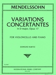 協奏的変奏曲・ニ長調・Op.17 (フェリックス・メンデルスゾーン)（チェロ+ピアノ）【Variations Concertantes in D major, Opus 17】