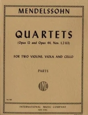 4つの有名な四重奏曲（フェリックス・メンデルスゾーン）（弦楽四重奏）【Four Celebrated Quartets】