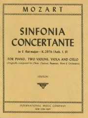 協奏交響曲・変ホ長調・K. 297b  (モーツァルト)（弦楽四重奏+ピアノ）【Sinfonia Concertante in E flat major, K. 297b】