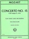ピアノ協奏曲第15番・K.450・変ロ長調（モーツァルト）（ピアノ二重奏）【Concerto No. 15 in B flat major, K. 450】