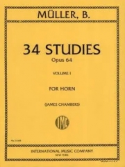 34の練習曲・Vol.1（バルンハルト・ミュラー）（ホルン）【34 Studies Volume 1】