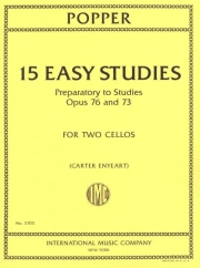 15のやさしい練習曲  (ダーヴィト・ポッパー)（チェロ二重奏）【15 Easy Studies】