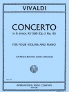協奏曲・ロ短調・RV.580  (アントニオ・ヴィヴァルディ) (ヴァイオリン四重奏+ピアノ）【Concerto in B minor, RV 580】