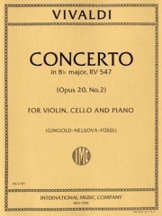 協奏曲・変ロ長調・RV.547  (アントニオ・ヴィヴァルディ)（弦楽二重奏+ピアノ）【Concerto in B flat major, RV 547】