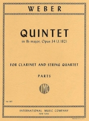 五重奏曲・変ロ長調・Op.34  (カール・マリア・フォン・ウェーバー)（クラリネット+弦楽四重奏）【Quintet in B flat major, Opus 34】