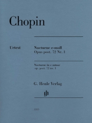 ノクターン・ホ短調・Op.72・No.1（フレデリック・ショパン）（ピアノ）【Nocturne in E Minor Op. Post. 72, No. 1】