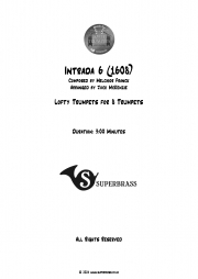 イントラーダ・No.6（メルヒオール・フランク）（トランペット八重奏）【Intrada 6 (1608)】