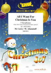 恋人たちのクリスマス（マライア・キャリー）（サックス五重奏）【All I Want For Christmas Is You】
