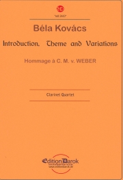 序奏、主題と変奏（ベーラ・コヴァーチ）（クラリネット四重奏）【Introduction, Theme and Variations】