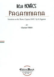 パガニーニアーナ （ベーラ・コヴァーチ） (クラリネット三重奏）【Paganiniana】