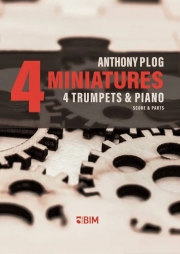 4つの小品  (アンソニー・プログ)（トランペット四重奏+ピアノ）【4 Miniatures】