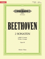 ソナタ・ト短調＆ト長調・Op.49（ベートーヴェン）（ピアノ）【Sonatas in G min & G maj Op.49 Nos.1 & 2】