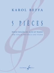 5つの小品（カロル・ベッファ）（弦楽二重奏+ピアノ）【5 pièces】