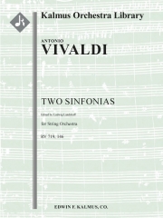 2つのシンフォニア  (アントニオ・ヴィヴァルディ)【Two Sinfonias: Nos. 1 (Op. 204, RV 719) and 2 (RV 146/F.XI】