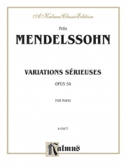 厳格な変奏曲・Op.54（フェリックス・メンデルスゾーン）（ピアノ）【Variations sérieuses, Opus 54】