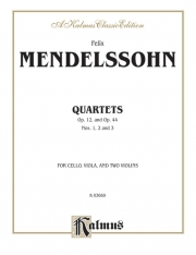弦楽四重奏曲集（フェリックス・メンデルスゾーン）（弦楽四重奏）【String Quartets, Opus 12; Opus 44, Nos. 1, 2 & 3】