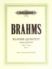 ピアノ五重奏曲・ヘ短調・Op.34  (ヨハネス・ブラームス)（弦楽四重奏+ピアノ）【Piano Quintet in F minor op. 34】