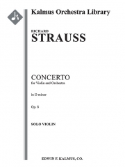 ヴァイオリン協奏曲・ニ長調・Op.8（リヒャルト・シュトラウス）（ヴァイオリン）【Concerto for Violin in D minor, Op. 8】