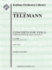 ヴィオラ協奏曲・ト長調（テレマン）【Concerto for Viola in G, TWV 51:G9】
