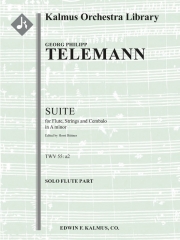組曲・イ短調・No.2（テレマン）（フルート）【Suite for Flute, Strings and Continuo in A minor, No. 2, T】