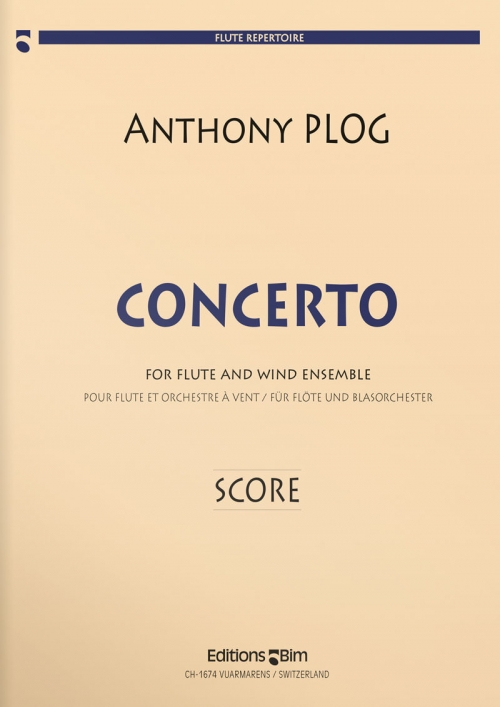 フルート協奏曲  (アンソニー・プログ)（スコアのみ）【Flute Concerto】