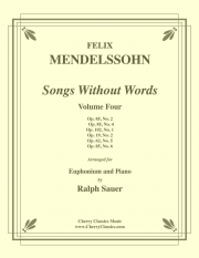 6つの無言歌・Vol.4（フェリックス・メンデルスゾーン）（ユーフォニアム+ピアノ）【Songs Without Words Vol.4】