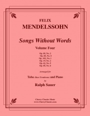 6つの無言歌・Vol.4（フェリックス・メンデルスゾーン）（バストロンボーン+ピアノ）【Songs Without Words Vol.4】
