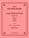 6つの無言歌・Vol.4（フェリックス・メンデルスゾーン）（バストロンボーン+ピアノ）【Songs Without Words Vol.4】