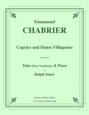 カプリスと村人のダンス（エマニュエル・シャブリエ）（テューバ+ピアノ）【Caprice and Danse Villageoise】
