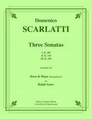 3つのソナタ（ドメニコ・スカルラッティ）（ホルン+ピアノ）【Three Sonatas】