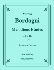 メロディアス・エチュード・41-50（マルコ・ボルドーニ）（トロンボーン四重奏）【Melodious Etudes 41-50】