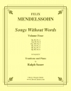 6つの無言歌・Vol.4（フェリックス・メンデルスゾーン）（トロンボーン+ピアノ）【Songs Without Words Vol.4】