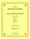6つの無言歌・Vol.3（フェリックス・メンデルスゾーン）（トロンボーン+ピアノ）【Songs Without Words Vol.3】