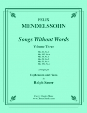 6つの無言歌・Vol.3（フェリックス・メンデルスゾーン）（ユーフォニアム+ピアノ）【Songs Without Words Vol.3】
