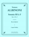ソナタ第3番・Op. 2, No. 5  (トマゾ・アルビノーニ)（金管五重奏）【Sonata 3, Op. 2 No. 5 a 5】